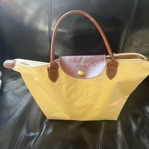 Longchamp Tan and Brown Tote Bag big